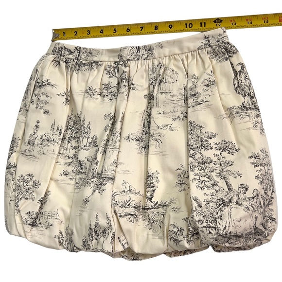ASOS Short Bubble Skirt Ivory & Black Toile 100% Cotton - Picture 8 of 9